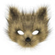 Realistic Brown Faux Fur Fox Mask