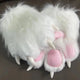 Furry White Claw Gloves with Pink Paw Pads