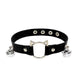 Black Faux Leather Cat Ears Choker with Bells