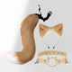 Tan Faux Fur Fox Cosplay Set with Tail & Choker