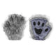 Gray Faux Fur Fingerless Animal Paw Mittens