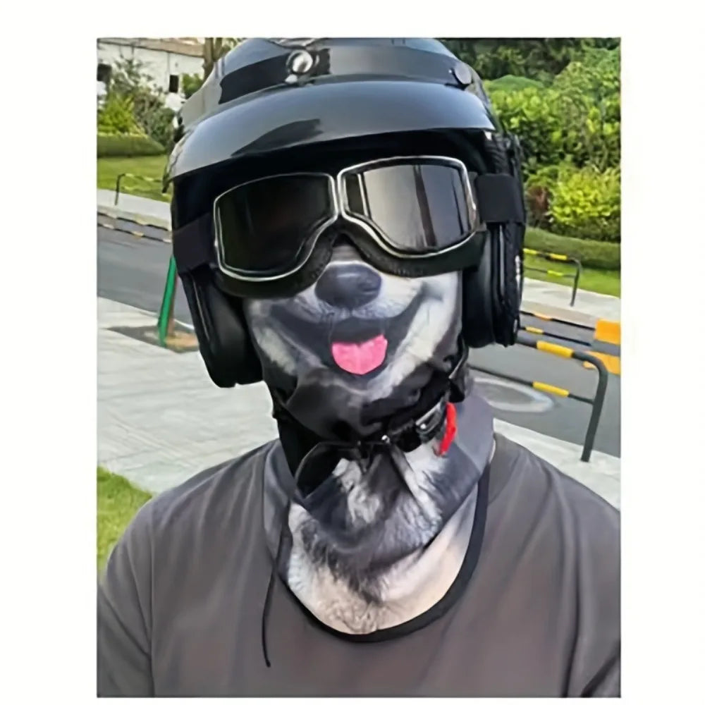 Funny Dog Face Print Outdoor Neck Gaiter