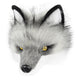 Realistic Grey Faux Fur Fox Mask