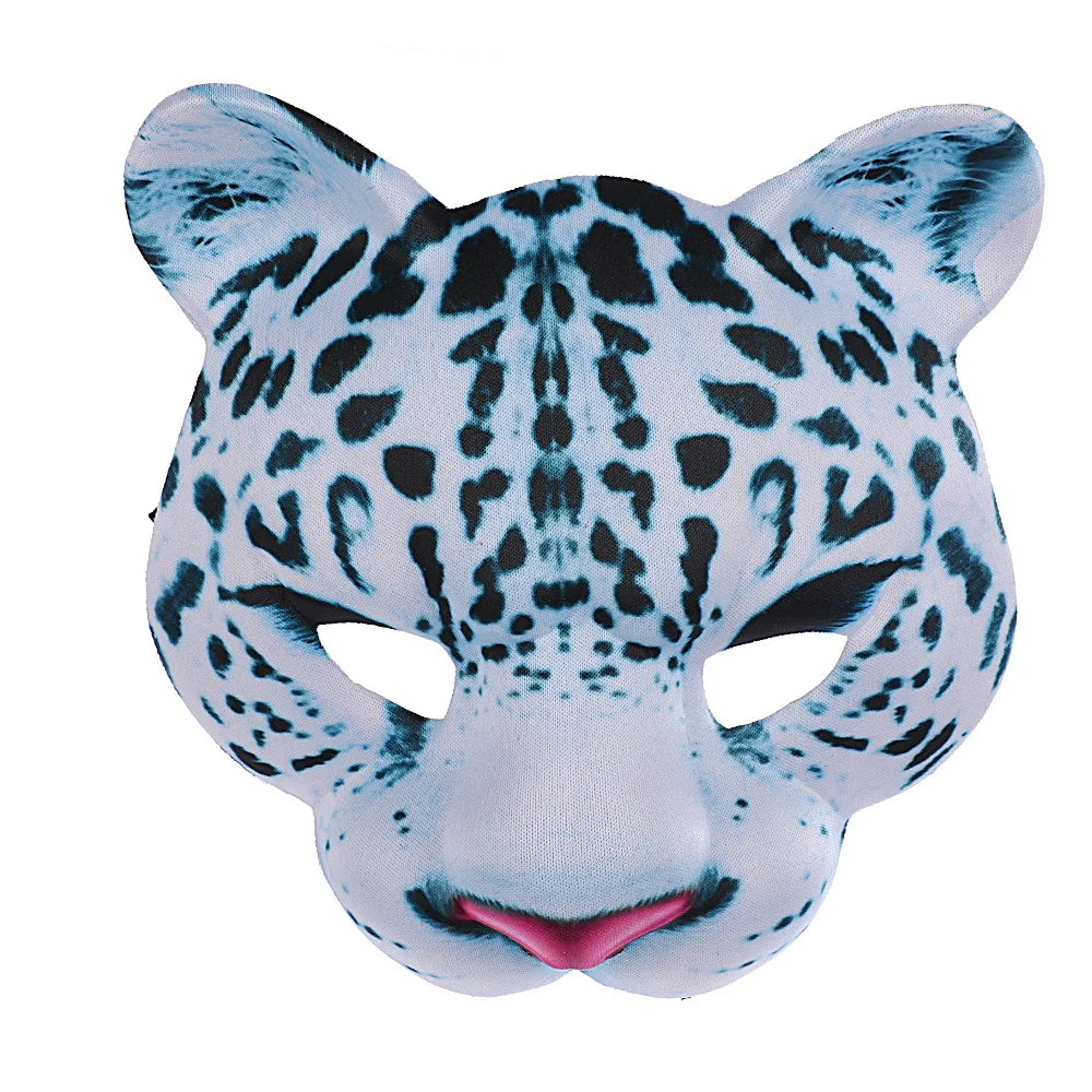 Soft Snow Leopard Padded Animal Mask