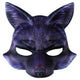 Dark Purple Growling Wolf Half Face Mask