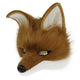 Realistic Brown Faux Fur Fox Costume Mask