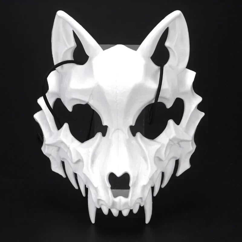 White Wolf Skull Cosplay Mask