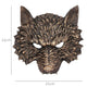 Ferocious Dark Brown Full Face Wolf Mask
