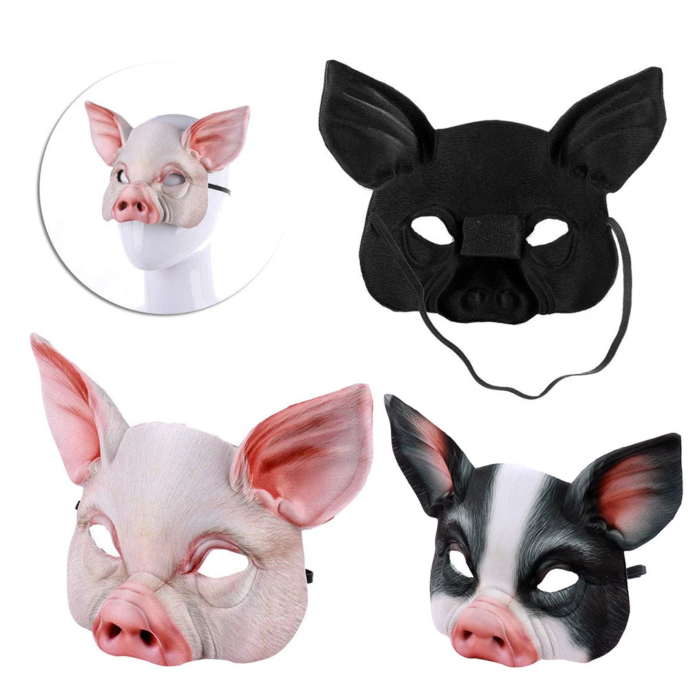 Realistic Grey Rabbit Party Mask
