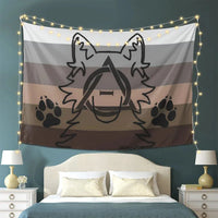 Furry Alpha Canine Bear Pride Striped Tapestry
