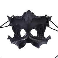 Textured Matte Black Dragon Half-Face Mask