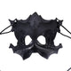 Textured Matte Black Dragon Half-Face Mask
