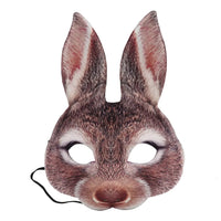 Realistic Tan Brown Bunny Mask