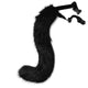 Fluffy Black Faux Fur Animal Tail with Belt
