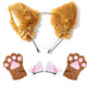Brown Faux Fur Animal Cosplay Ears & Paws Set