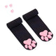 Kawaii Black Cat Paw Thigh-High Socks