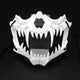 White Skull Jaw Mask with Sharp Fangs
