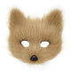 Tan Faux Fur Fox Face Mask
