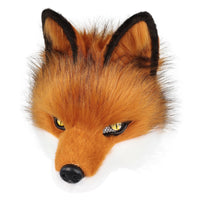Realistic Orange Fox Faux Fur Mask