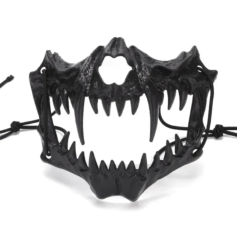 Black Gothic Dragon Jaw Mask