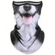 Happy Dog Face Black and White Neck Gaiter