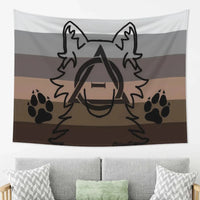Furry Alpha Canine Bear Pride Striped Tapestry