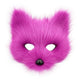 Fuchsia Fluffy Fox Face Mask