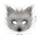 Grey Faux Fur Wolf Costume Mask