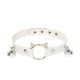 White Faux Leather Cat Ear Choker with Bells