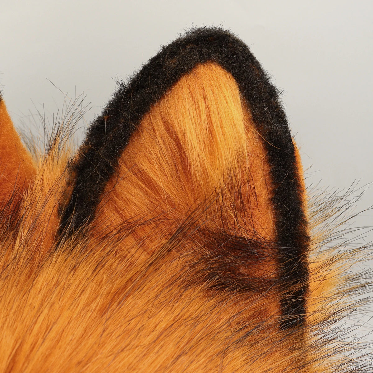 Realistic Brown Faux Fur Fox Costume Mask