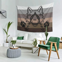 Furry Alpha Canine Bear Pride Striped Tapestry