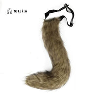 Bushy Brown Faux Fur Tail with Adjustable Strap
