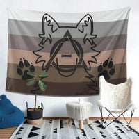Furry Alpha Canine Bear Pride Striped Tapestry