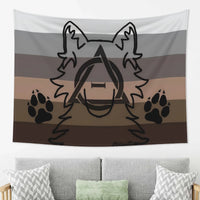 Furry Alpha Canine Bear Pride Striped Tapestry