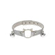 Silver Faux Leather Cat Collar Choker with Bells