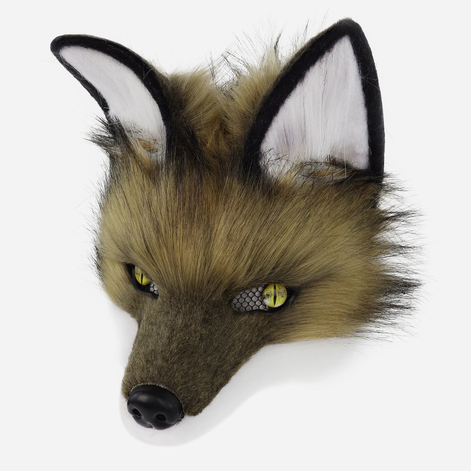 Lifelike Brown Fox Faux Fur Costume Mask