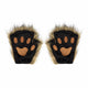 Black Faux Fur Bear Paw Fingerless Gloves