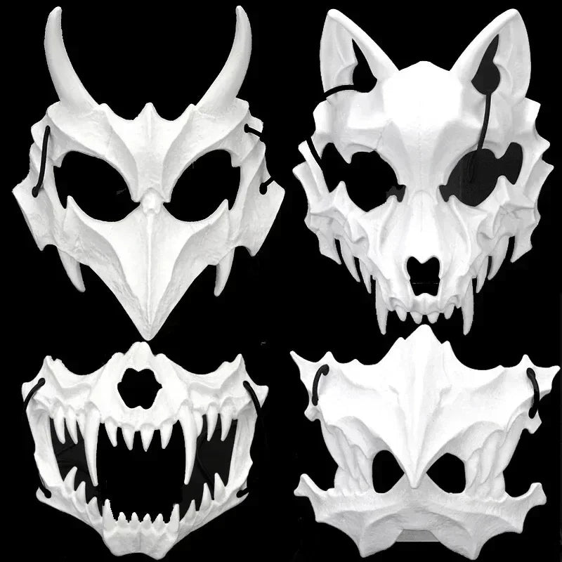 Black Gothic Dragon Jaw Mask