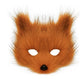 Realistic Reddish-Brown Faux Fur Fox Mask